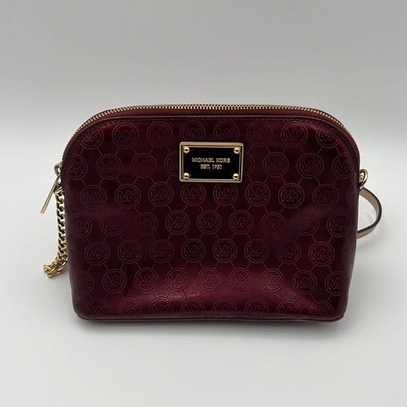 Michael Kors Saffiano Patent Leather Monogram Bag - Picture 2 of 12